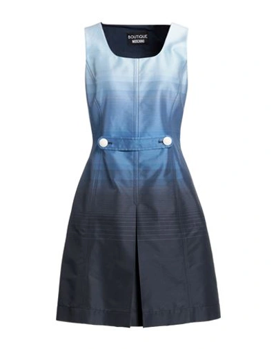 Boutique Moschino Woman Midi Dress Sky Blue Size 14 Cotton, Polyamide