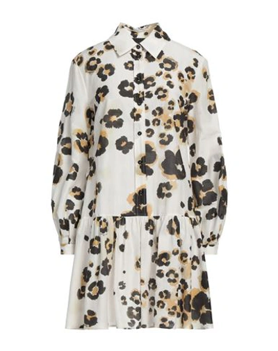 Boutique Moschino Woman Mini Dress Off White Size 8 Cotton, Silk