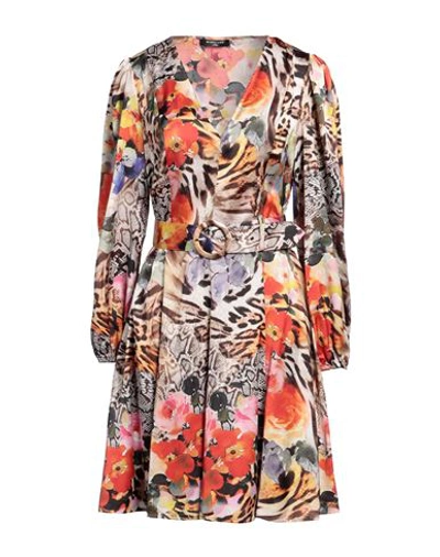 Marciano Woman Mini Dress Beige Size 8 Polyester