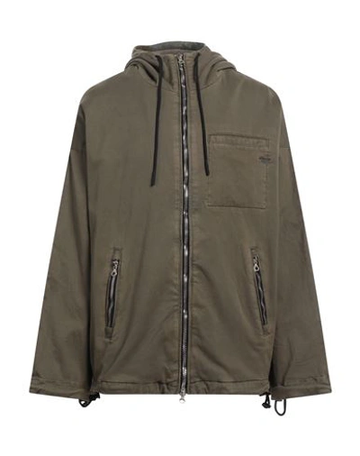 Diesel D-hennes Jogg Man Denim Outerwear Military Green Size L Cotton, Polyester, Elastane