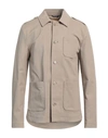 Grey Daniele Alessandrini Man Jacket Beige Size 40 Cotton, Polyamide, Elastane In Beige
