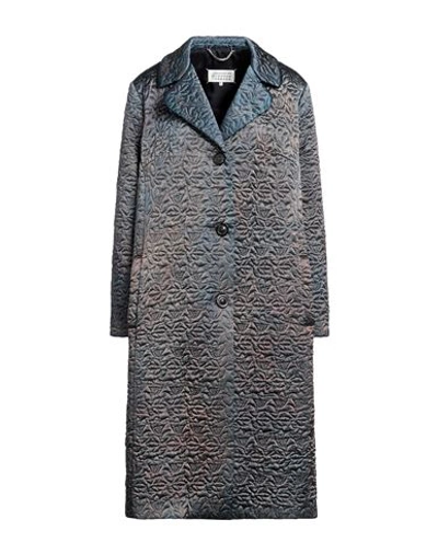 Maison Margiela Woman Overcoat Deep Jade Size 16 Acetate In Green