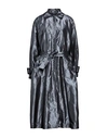 HERNO HERNO WOMAN OVERCOAT & TRENCH COAT MIDNIGHT BLUE SIZE 6 SILK