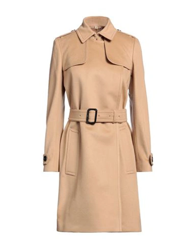 Burberry Woman Coat Sand Size 4 Wool, Cashmere, Polyamide In Beige