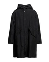 Emporio Armani Man Overcoat & Trench Coat Black Size 42 Polyester, Polyamide, Polyurethane