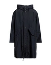 Emporio Armani Man Overcoat & Trench Coat Navy Blue Size 38 Polyester, Polyamide, Polyurethane