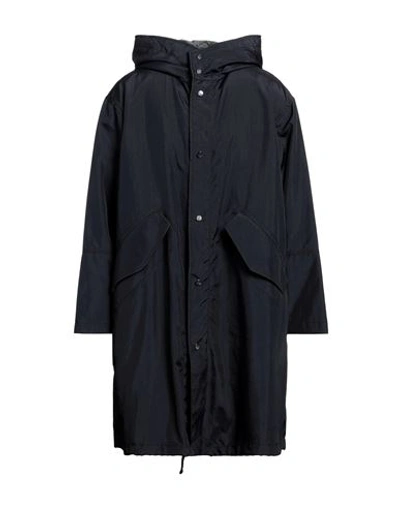 Emporio Armani Man Overcoat & Trench Coat Navy Blue Size 38 Polyester, Polyamide, Polyurethane