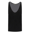Elisabetta Franchi Black Top With Embroidered Logo In Black