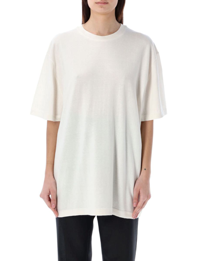 Extreme Cashmere N°269 Rik Cotton And Cashmere T-shirt In Snow