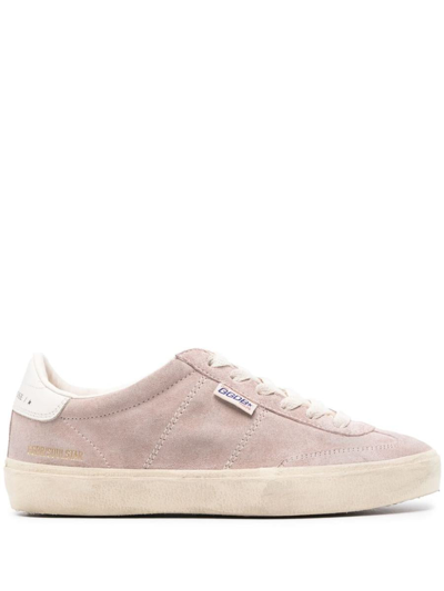 Golden Goose Soul Star Suede Trainers In Light Pink