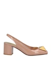 Valentino Garavani Woman Pumps Blush Size 8 Soft Leather In Pink