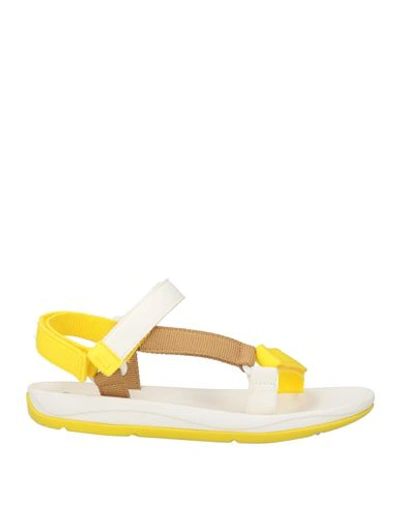 Camper Woman Sandals Yellow Size 10 Textile Fibers
