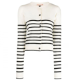 N°21 Woman Cardigan Ivory Size 8 Virgin Wool In Beige