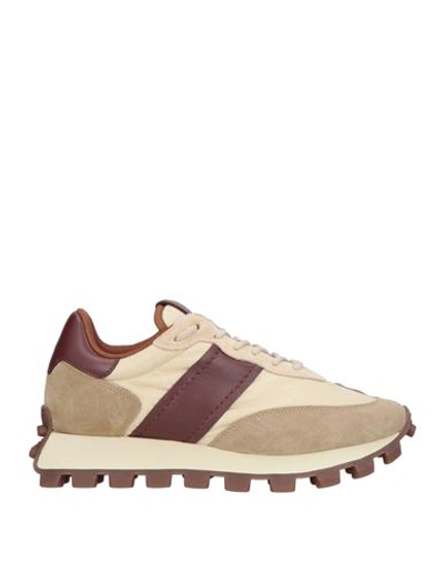 Tod's Woman Sneakers Sand Size 8 Leather, Textile Fibers In Beige