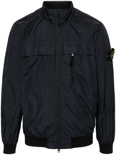 Stone Island Jacket Garment Dyed Crinkle Reps R-ny In Blue