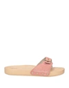 Scholl Woman Mules & Clogs Antique Rose Size 6 Leather In Pink