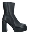 JEANNOT JEANNOT WOMAN ANKLE BOOTS BLACK SIZE 8 SOFT LEATHER