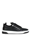 Giuseppe Zanotti Man Sneakers Black Size 7 Soft Leather In Black