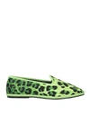 Habille Habillé Woman Loafers Light Green Size 9 Textile Fibers