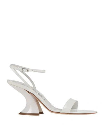 Casadei Woman Sandals White Size 6 Leather