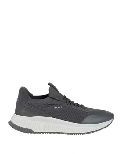Hugo Boss Boss Sock Fabric Low-top Sneakers In Black
