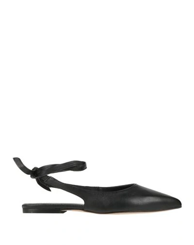 Alohas Woman Ballet Flats Black Size 6 Leather