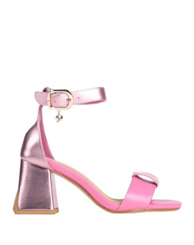 Tua By Braccialini Woman Sandals Pink Size 8 Textile Fibers