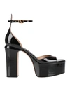 Valentino Garavani Woman Sandals Black Size 8 Leather