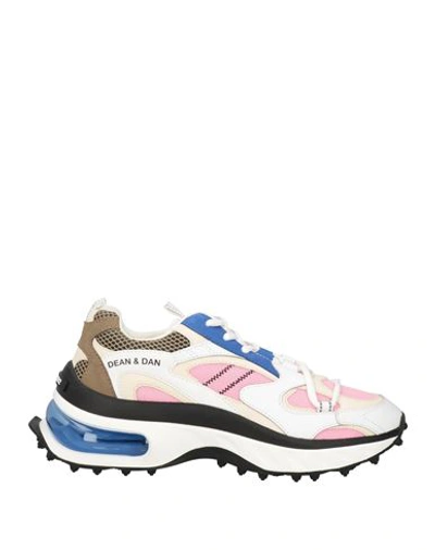Dsquared2 Woman Sneakers Pink Size 10 Textile Fibers, Leather