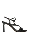 FERRAGAMO FERRAGAMO WOMAN SANDALS BLACK SIZE 8 LEATHER