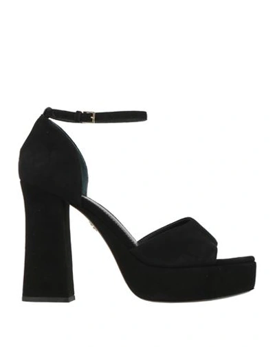Tory Burch Woman Sandals Black Size 5.5 Leather