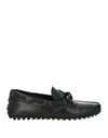 Tod's Man Loafers Black Size 7 Leather In Black