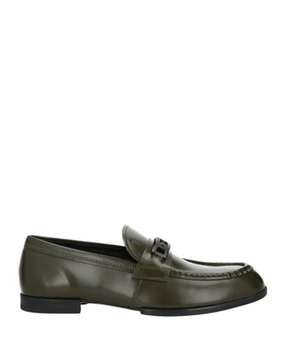 Tod's Man Loafers Dark Green Size 9.5 Leather