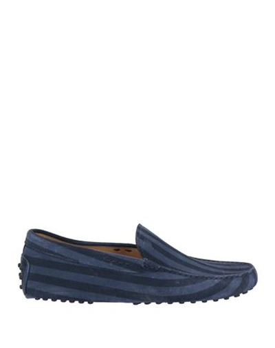 Tod's Man Loafers Navy Blue Size 7.5 Calfskin