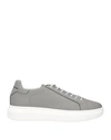 GREY DANIELE ALESSANDRINI GREY DANIELE ALESSANDRINI MAN SNEAKERS GREY SIZE 11 LEATHER