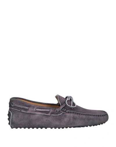 Tod's Gommino Driving Shoes In Suede In Grey