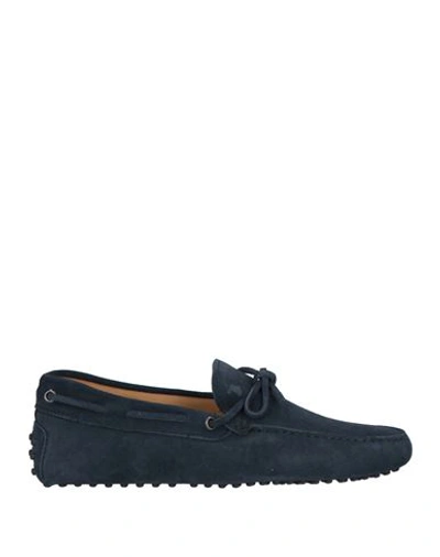 TOD'S TOD'S MAN LOAFERS MIDNIGHT BLUE SIZE 8.5 LEATHER