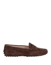 Tod's Womens Brown Gomma 10l Slip-on Suede Loafers In Brown