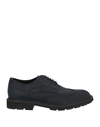 Tod's Man Lace-up Shoes Navy Size 9 Leather In Navy Blue