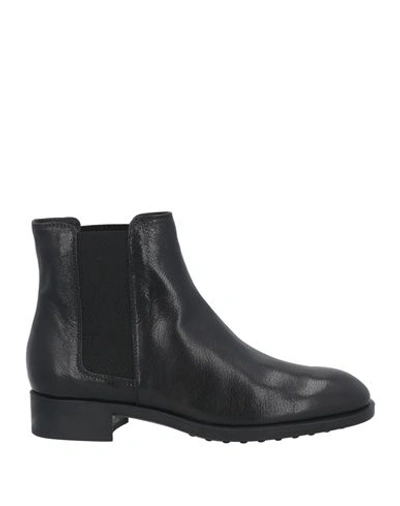 Tod's Woman Ankle Boots Black Size 7 Leather