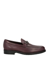 Tod's Man Loafers Chocolate Brown Size 9 Leather In Brown
