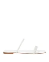 GIANVITO ROSSI GIANVITO ROSSI WOMAN SANDALS WHITE SIZE 8 LEATHER