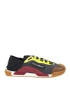 Dolce & Gabbana Multicolor Nylon Low Top Ns1 Sneakers Shoes In Grey