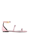 VERSACE VERSACE WOMAN SANDALS PINK SIZE 8 TEXTILE FIBERS