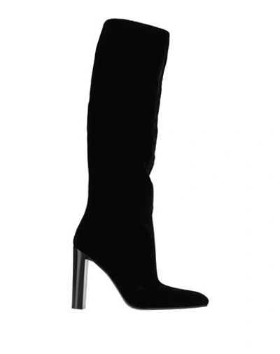 Tom Ford Woman Boot Black Size 11 Viscose, Brass