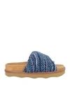 Chloé Wavy Cashmere Slides In Blue