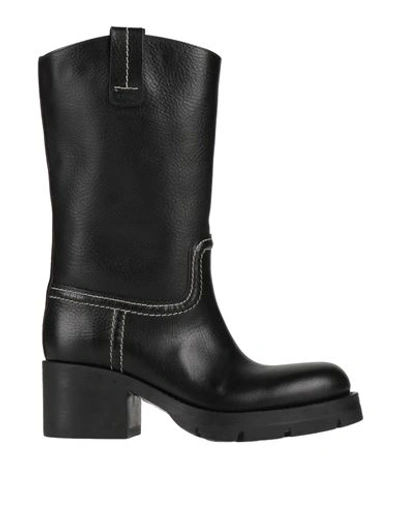 Chloé Woman Ankle Boots Black Size 8 Leather In Black