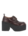 Dries Van Noten Woman Loafers Dark Brown Size 8 Leather