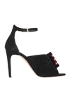 Jean-michel Cazabat Woman Sandals Black Size 8 Leather In Black