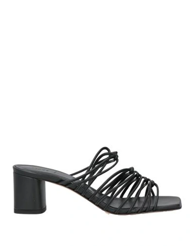 Aeyde Aeydē Woman Sandals Black Size 6 Leather